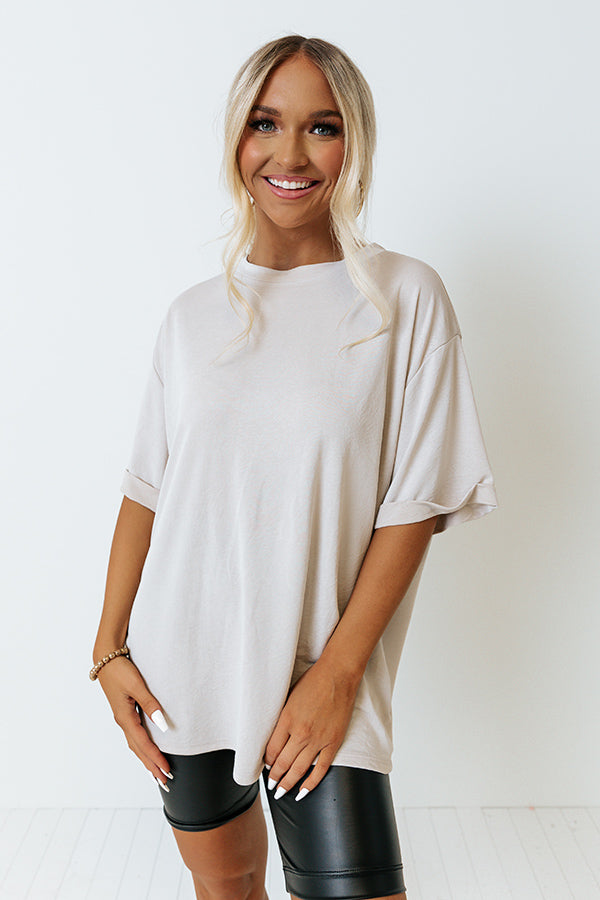 Plaza Dreams Shift Top In Stone Image - 1