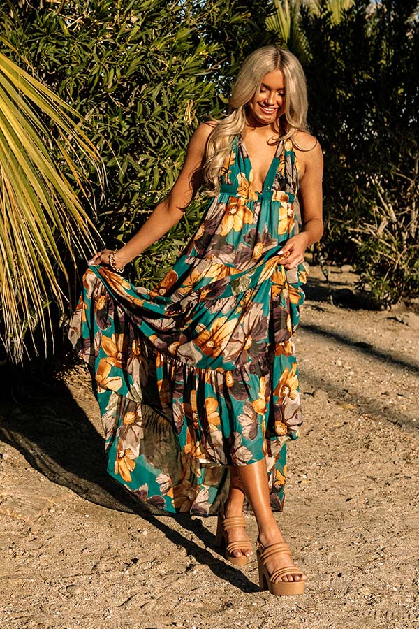 Cabanas And Cocktails Floral Maxi Image - 1