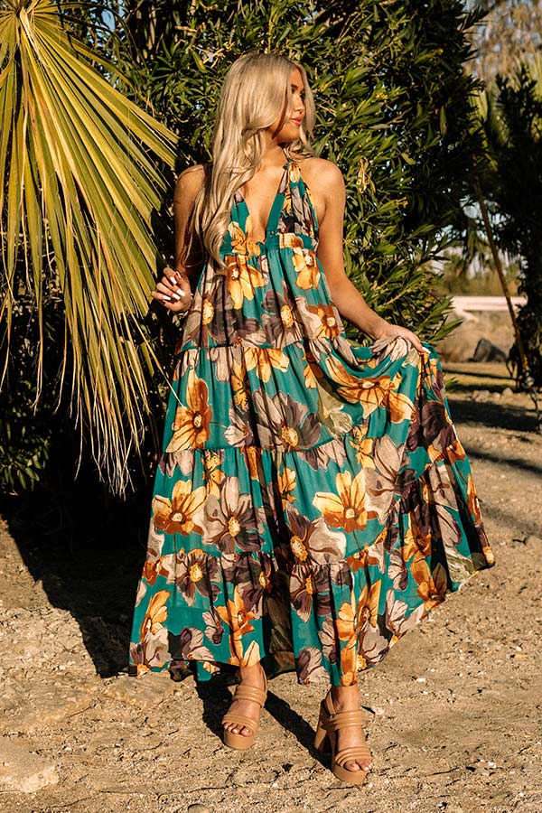 Cabanas And Cocktails Floral Maxi Image - 2