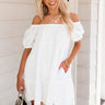 Connecting Over Cocktails Shift Dress In White Image - 1