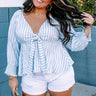 Brighter Than Sunshine Front Tie Top Curves Image - 1