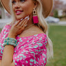 Take A Minute Earrings In Fuchsia Image - 1