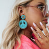 Marina Smiles Beaded Earrings In Aqua Image - 1