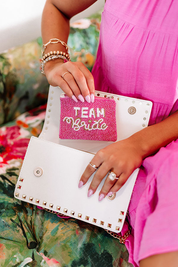 Team Bride Beaded Pouch Image - 1