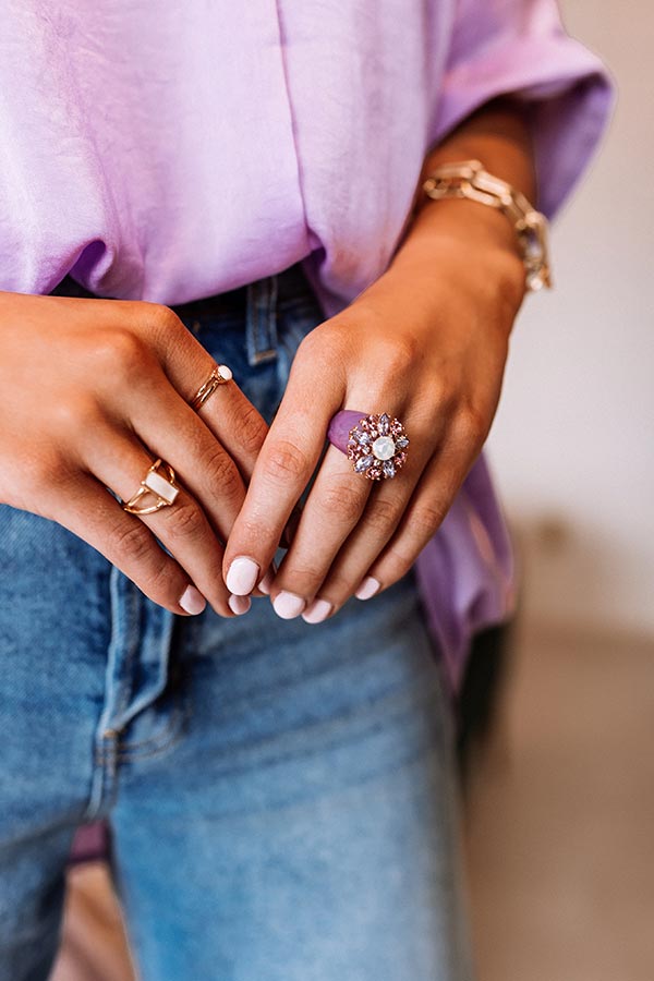 Guava Martini Ring In Purple