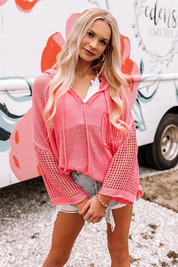 Oceans Away Knit Sweater In Pink Image - 2