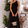 Vacation Cove Smocked Maxi In Black Image - 1