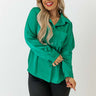 Once In A Lifetime Satin Top In Emerald Curves Image - 1