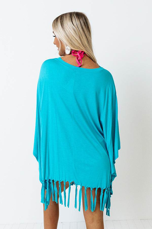 Afternoon Sail Swimsuit Cover Up in Ocean Blue Image - 2