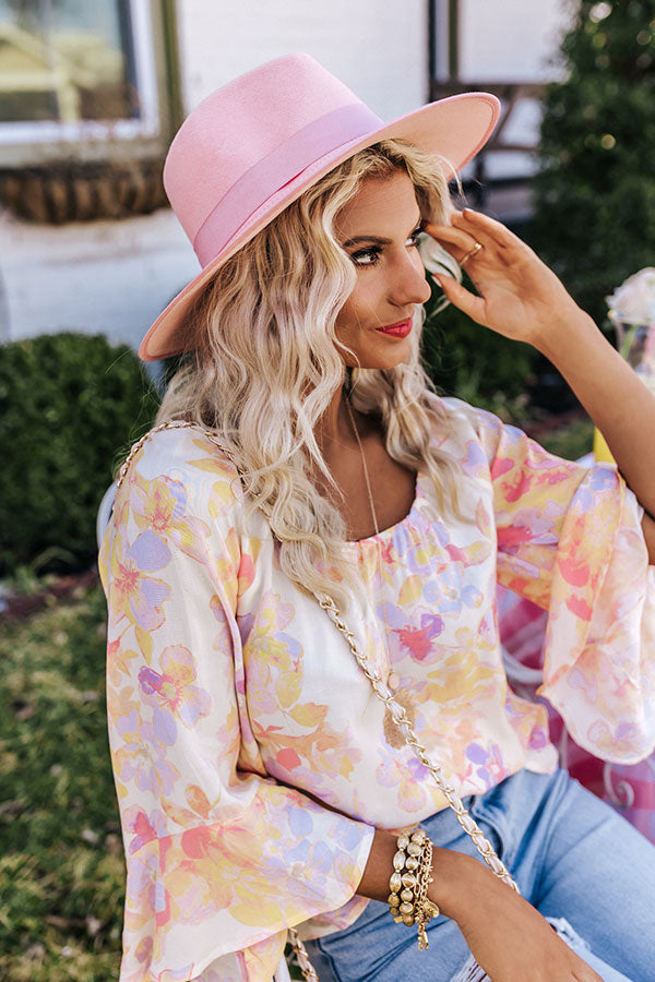 Swore To Forever Felt Fedora In Light Pink Image - 2
