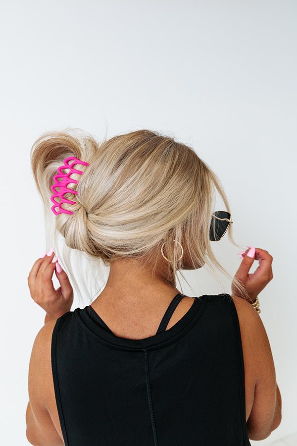 Made For Sunshine Hair Claw Clip In Hot Pink Image - 1