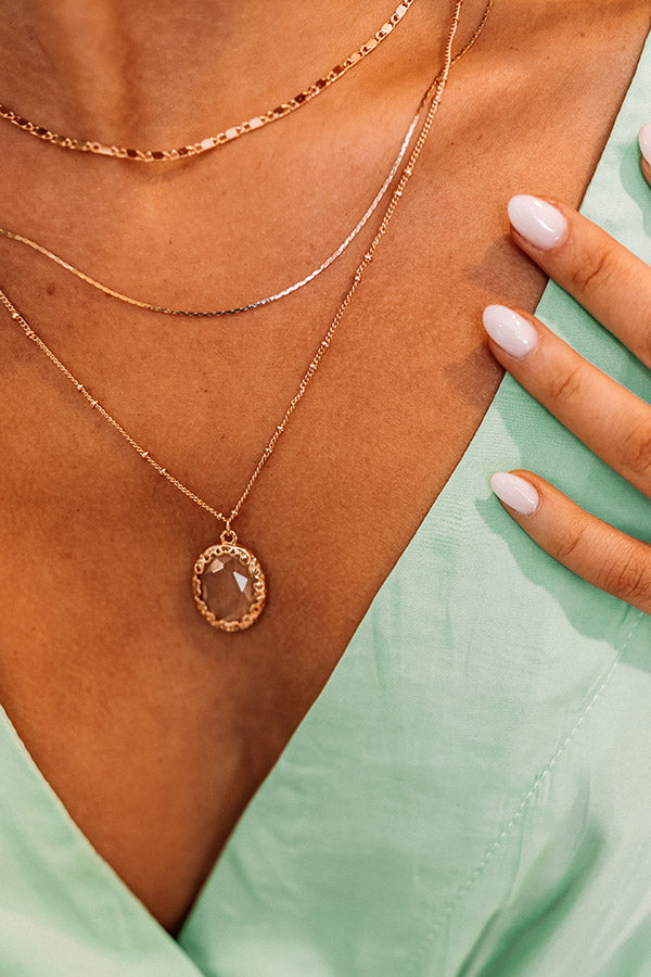 Champagne Getaway Layered Necklace Image - 2
