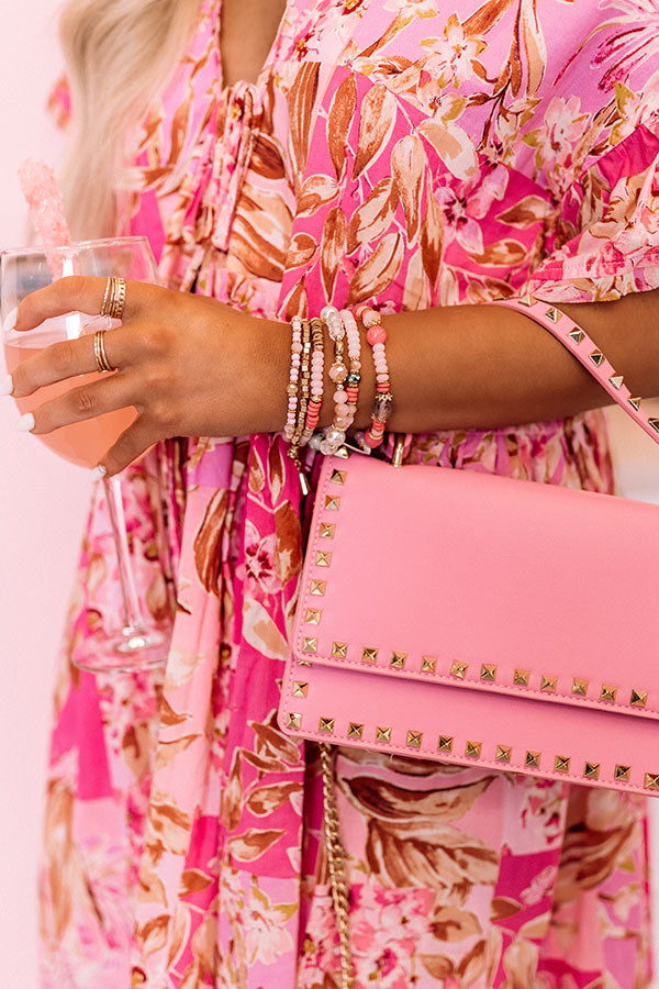 Feeling Good Semi Precious Bracelet Set In Pink
