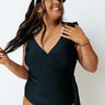 Wild Side Belted One Piece Swimsuit in Black Curves Image - 1