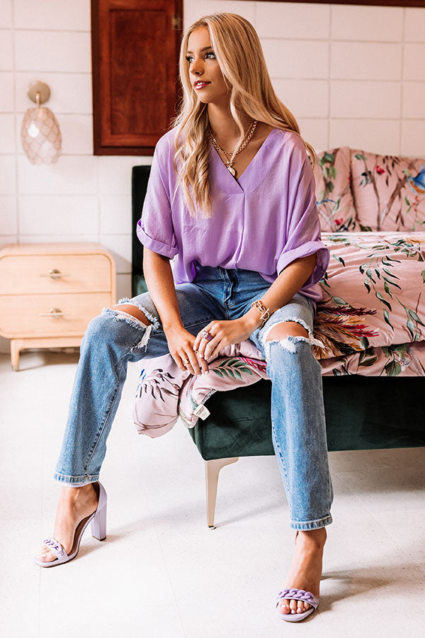 Freesia Fabulous Shift Top In Lavender
