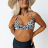 Tanning In Tulum Leopard Bikini Top in Stone Image - 1