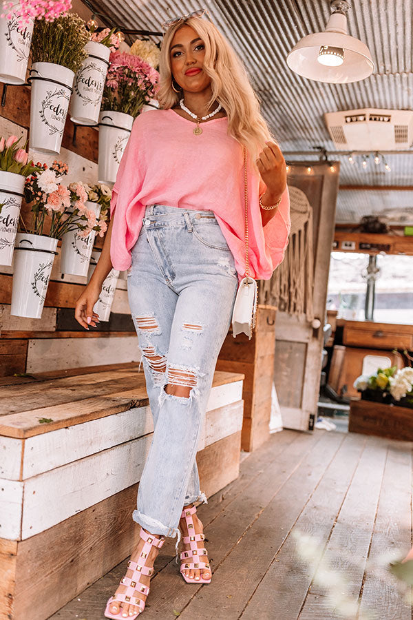 Mood Board Shift Top In Pink Image - 2