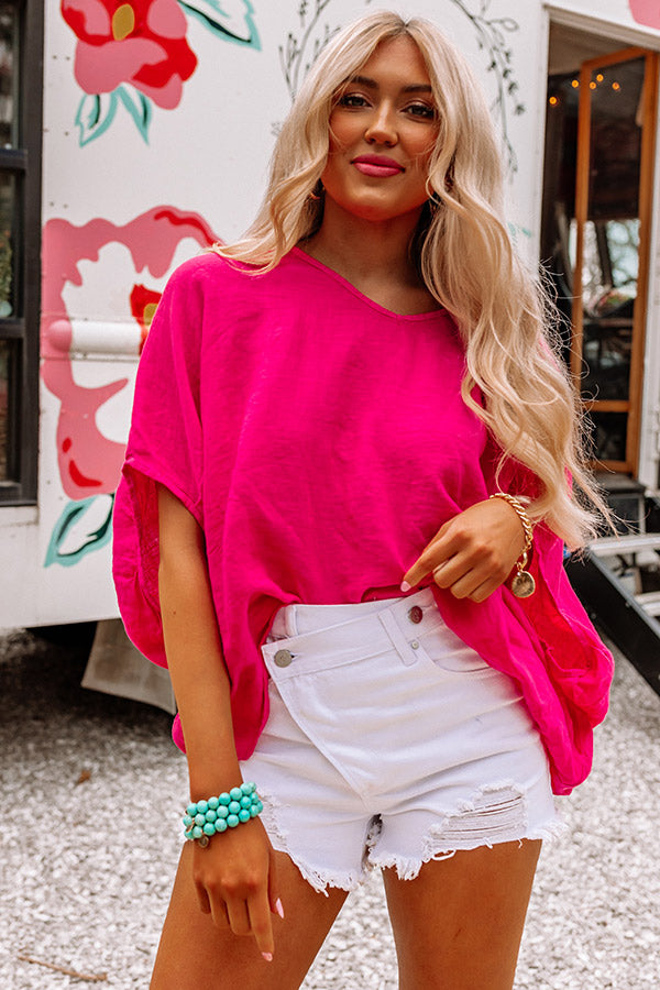 Mood Board Shift Top In Raspberry Image - 1