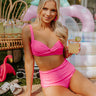 Tanning In Tulum Bikini Top in Hot Pink Image - 1