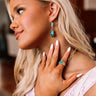 Kendra Scott Ashlyn Gold Multi Stone Drop Earrings In Teal Mix Image - 1