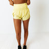 Finish Line High Waist Shorts In Yellow Image - 1