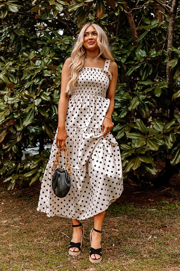 Saturday Brunch Polka Dot Midi Image - 1