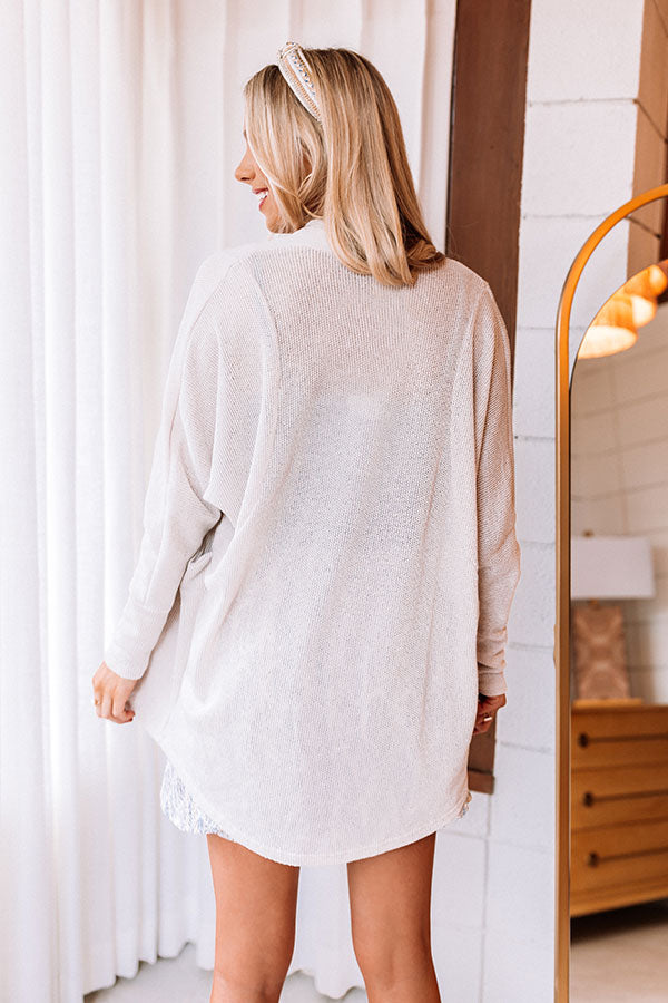 After Work Social Cardigan in Birch Image - 5