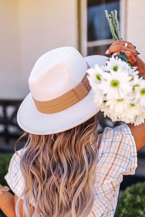 Send Me A Letter Felt Fedora In Ivory Image - 1