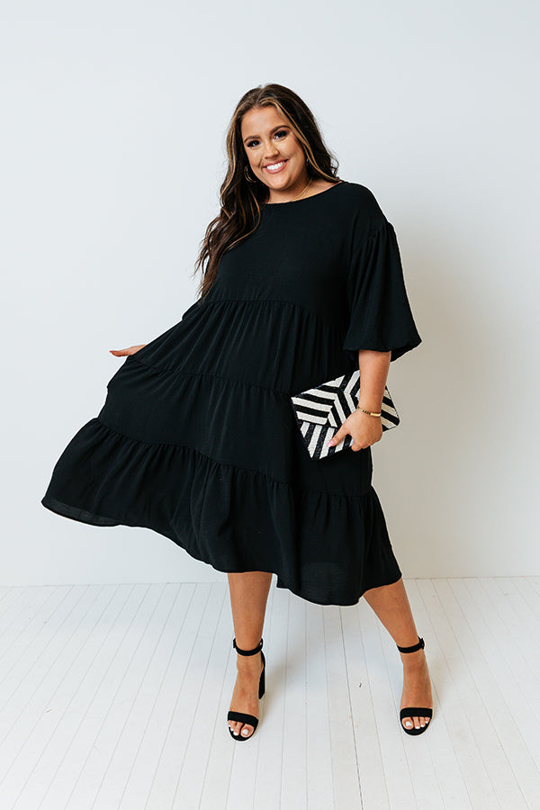 Blessings Everywhere Midi In Black Curves Image - 2