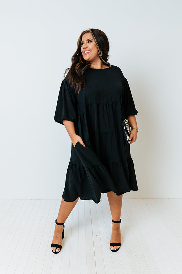 Blessings Everywhere Midi In Black Curves Image - 1