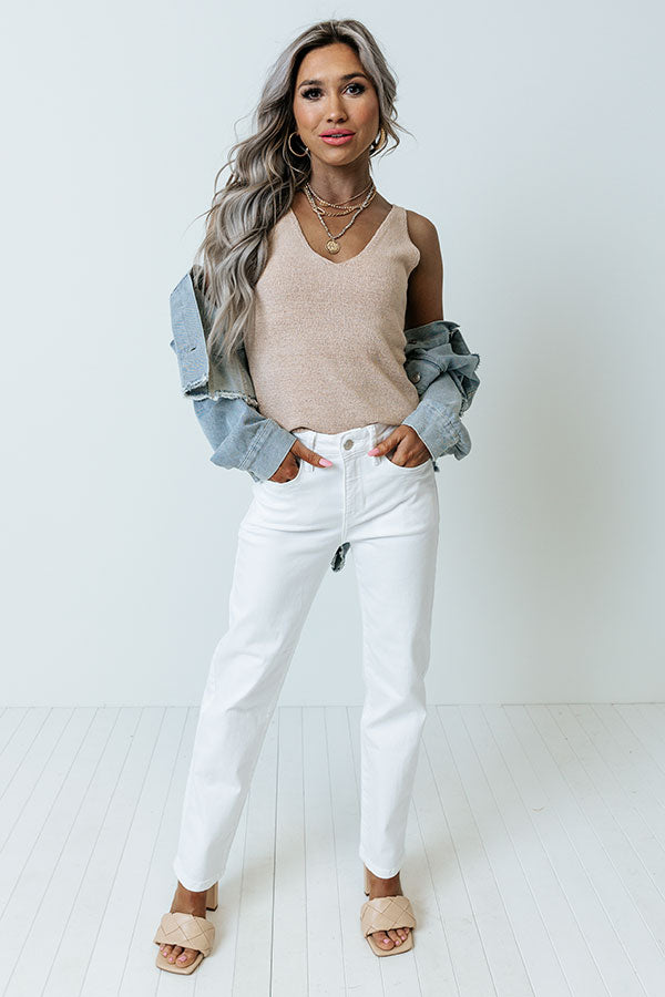 Summer Hot Spot Knit Tank In Birch Image - 2