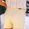 The Marrin High Waist Shorts In Yellow Image - 1