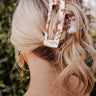 Eco-Friendly Jumbo Open Shape Claw Clip in Brown Image - 1