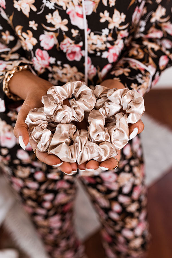 Satin Sleep Scrunchies In Leopard Image - 2