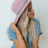 Rooftop Deck Felt Fedora In Blush Image - 1