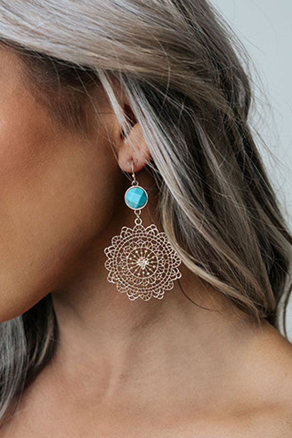 Sunshine On The Horizon Earrings In Turquoise Image - 2