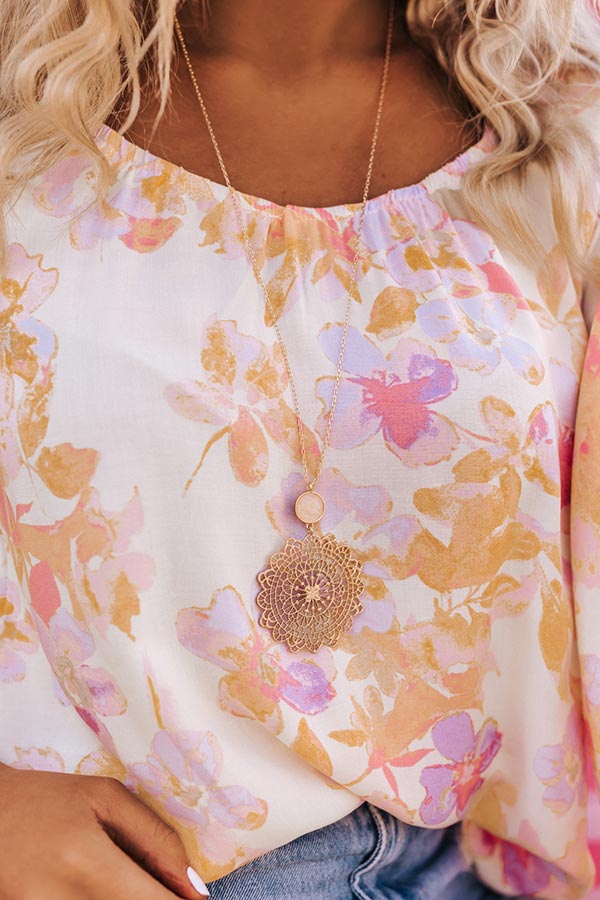 Sunshine On The Horizon Necklace In Rose Quartz Image - 2