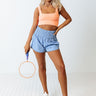 Back At It Again Shorts In Sky Blue Image - 1