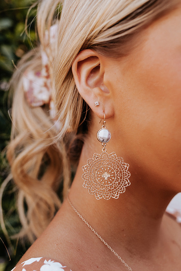 Sunshine On The Horizon Earrings In White Image - 2