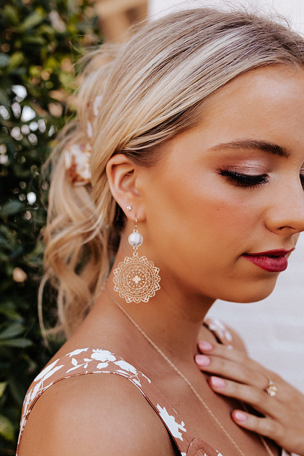 Sunshine On The Horizon Earrings In White Image - 1