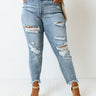 Judy Blue The Lia Midrise Distressed Ankle Jean Curves Image - 1