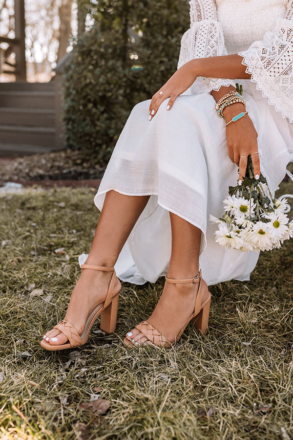 The Lyssi Faux Leather Heel In Tan