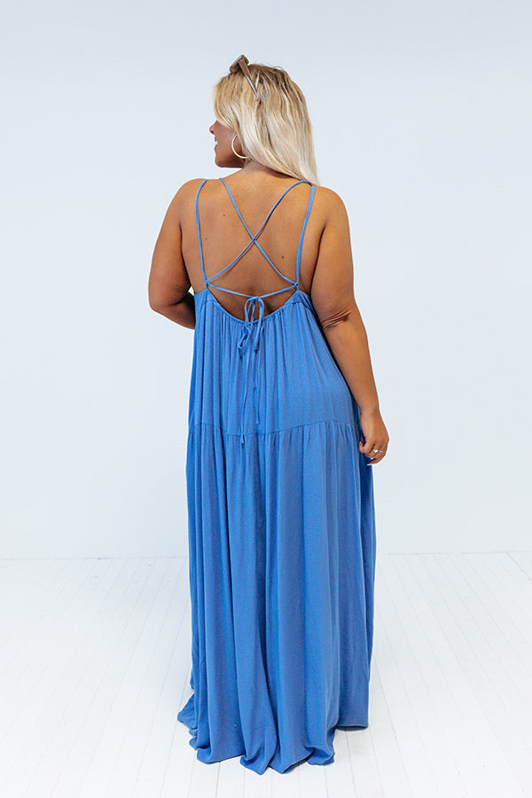 Travel Life Maxi in Airy Blue Curves Image - 2