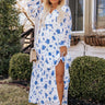 Seas The Moment Floral Maxi in Blue Curves Image - 1