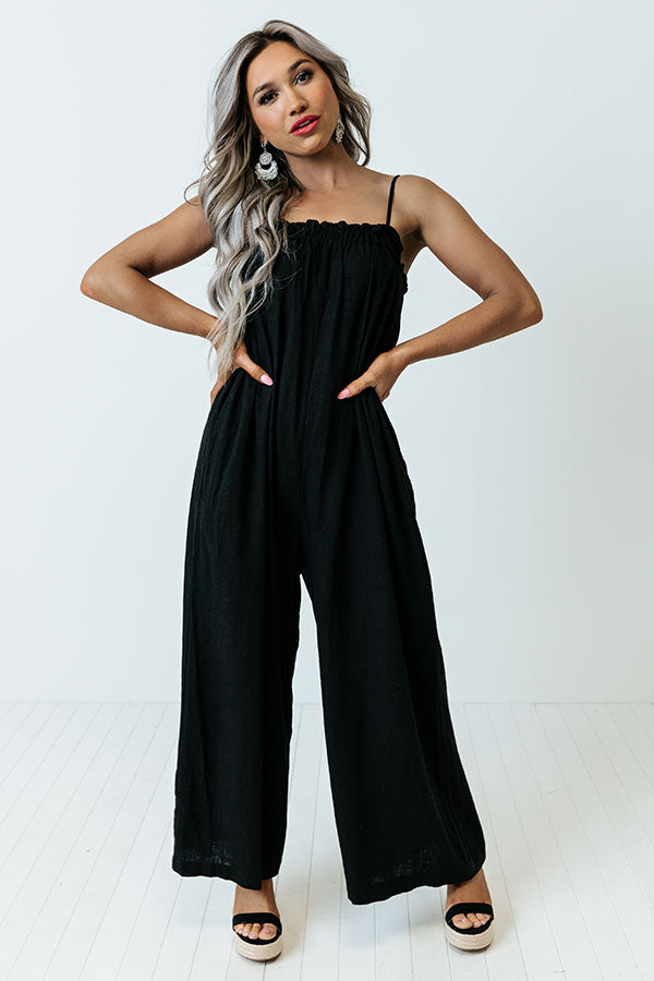 Saturday Strolling Jumpsuit In Black Image - 2