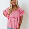 Pick A Spot Shift Top In Pink Image - 1