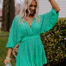 Island Beauty Lace Romper In Kelly Green Image - 1