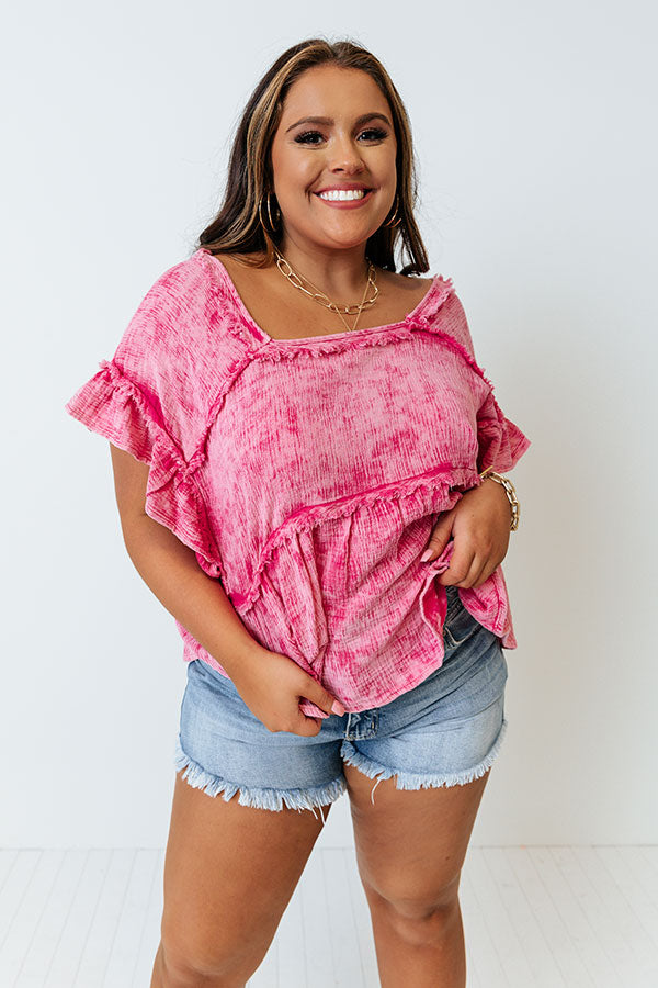 Pick A Spot Shift Top In Pink Curves Image - 2