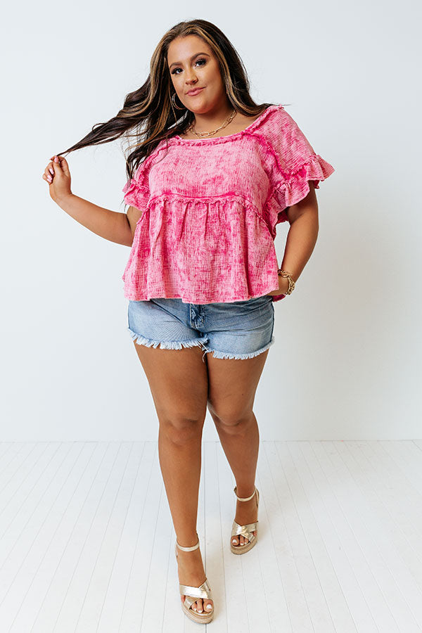 Pick A Spot Shift Top In Pink Curves Image - 1