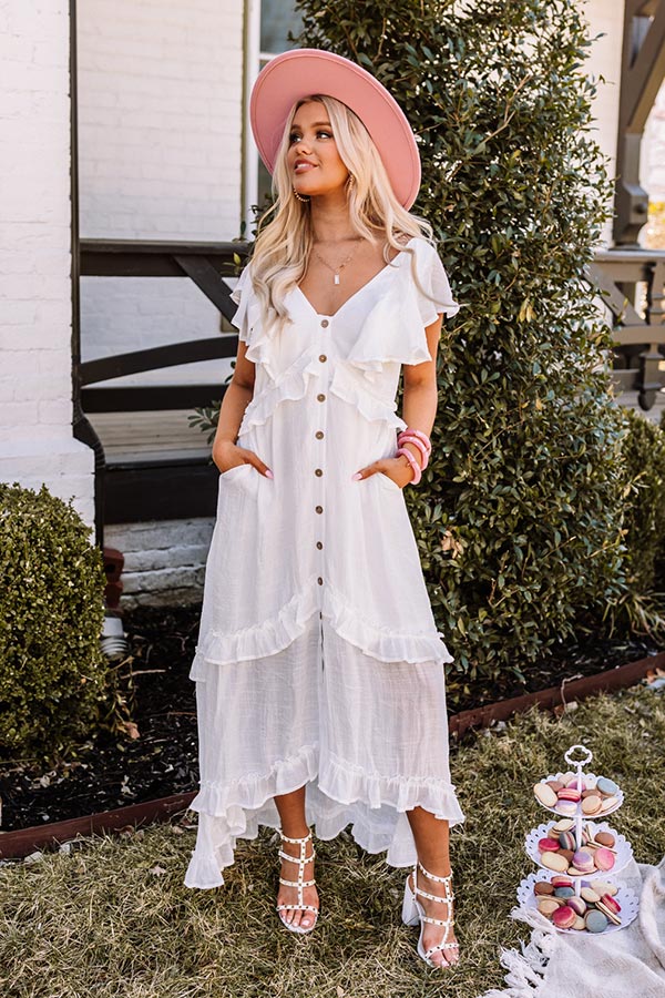 Summer Hot Spot Midi In White